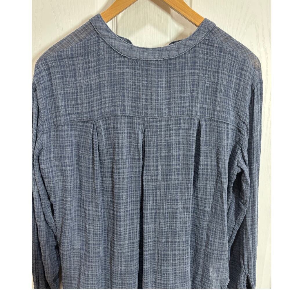 Free People Women S Talk To Me Long Sleeve Frayed Hem Popover lightweight Tunic - Picture 7 of 9